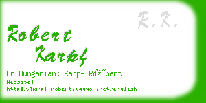 robert karpf business card